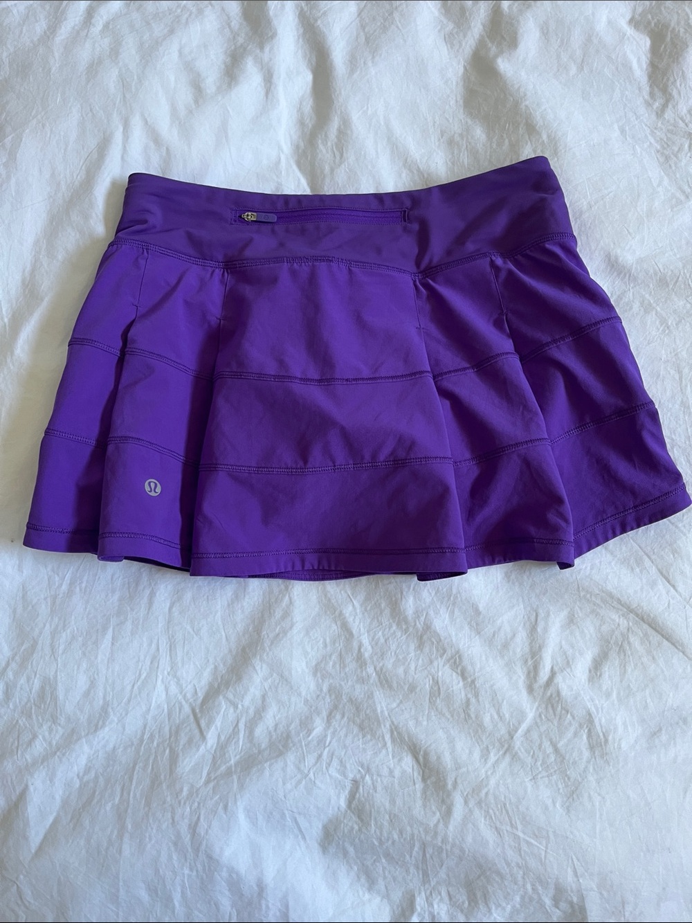 Lululemon athletica activewear bright purple mini skirt skort pleated summer